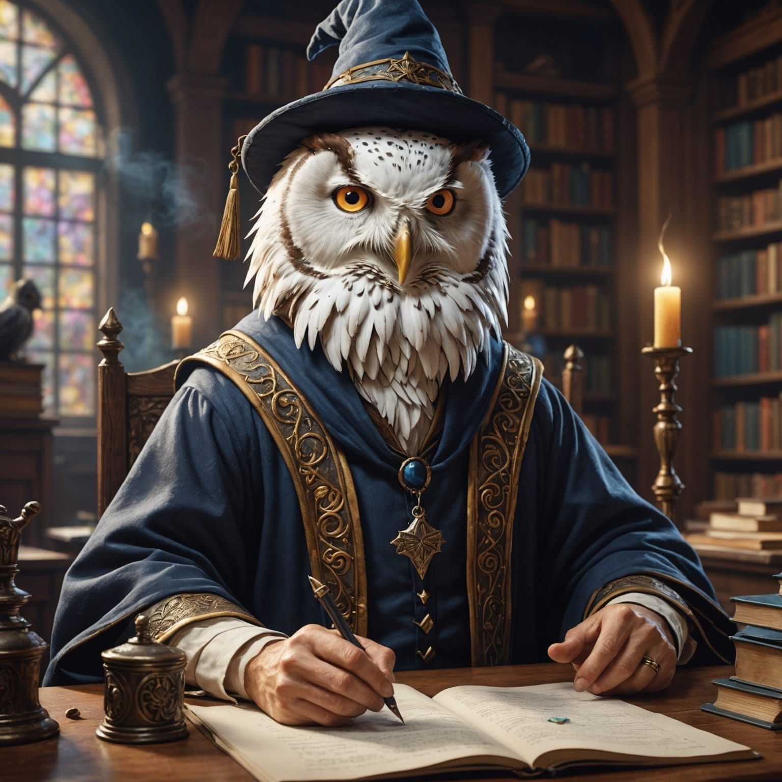 Hyperrealistic Wizard School Concept Art