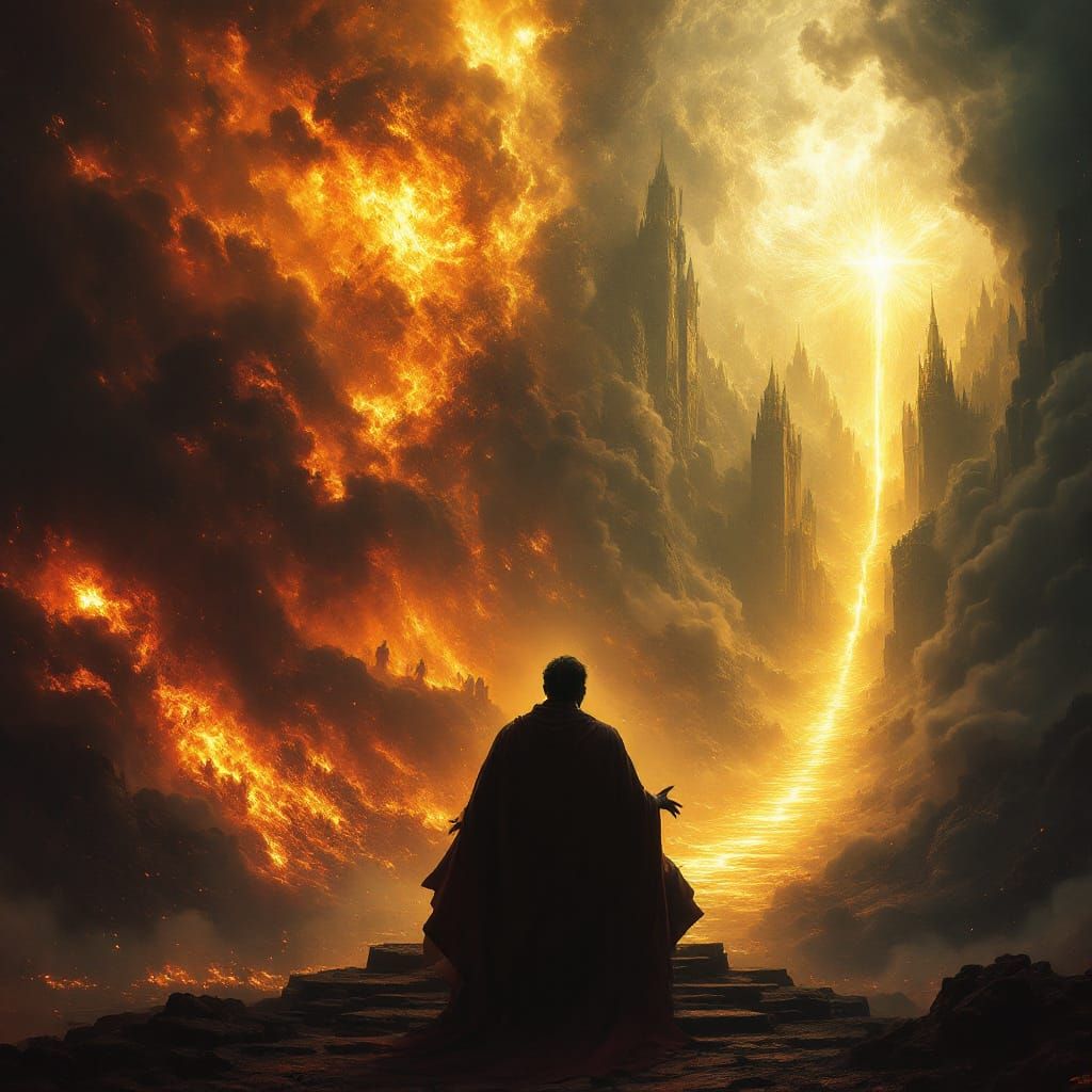 Eternal Decision: Judgment or Salvation Amidst Fiery Torment