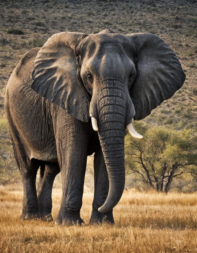 Majestic African Elephant in Natural Habitat