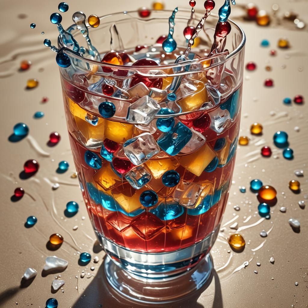 Hyper-Realistic Tropical Punch in Vivid Sunlight