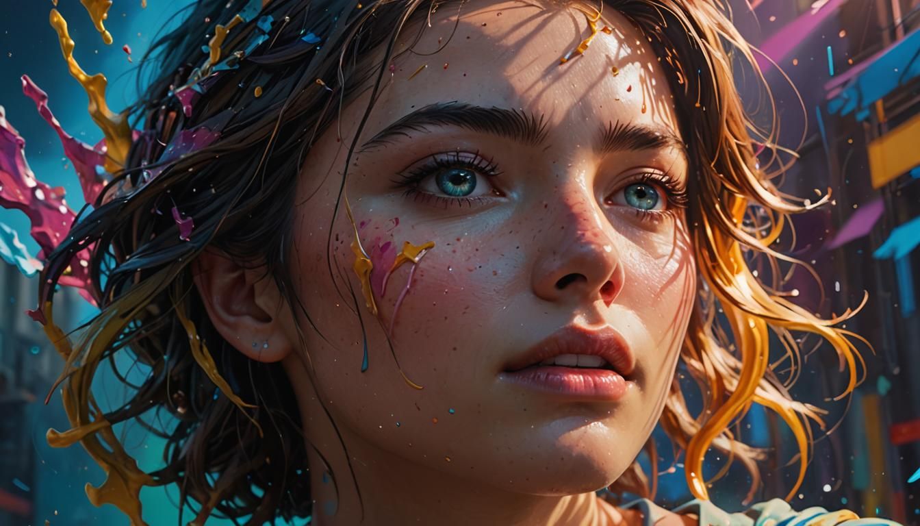 Hyperrealistic Dream Portrait with Dramatic Lighting