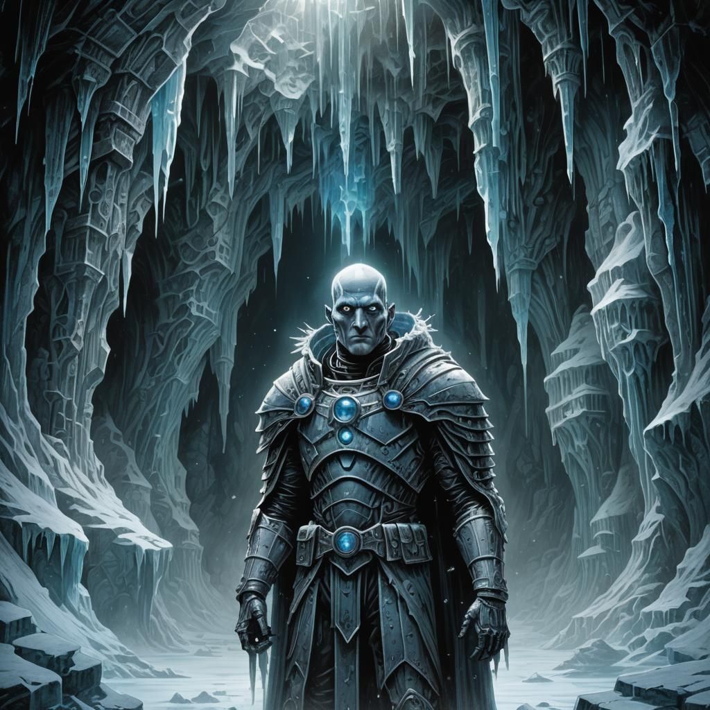 Eerie Gothic Horror: Mister Freeze in Icy Cave