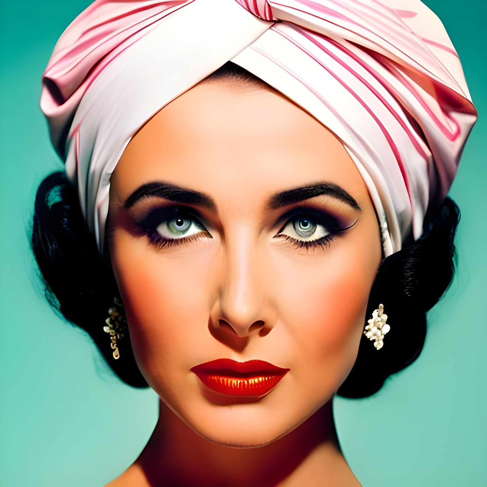 Elizabeth Taylor Portrait in Hyperrealistic Style