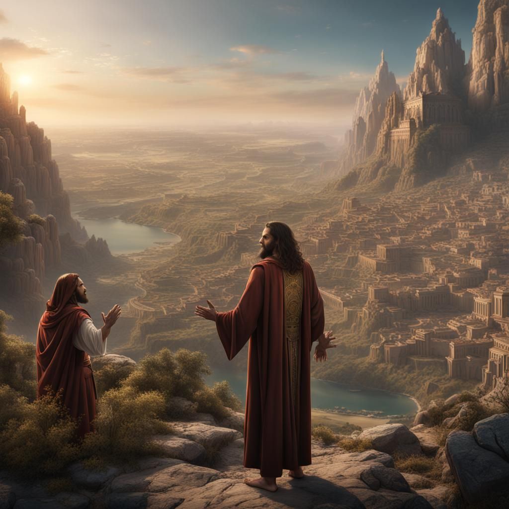 Jesus, Muhammed, Moses: A Detailed Matte Painting