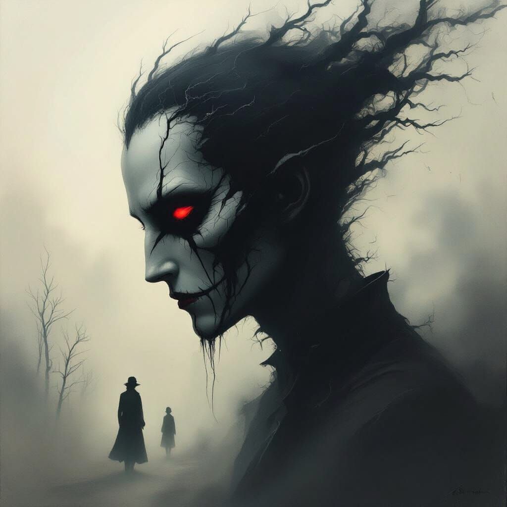 Sinister Anonymous Figures in Surreal Fantasy Art