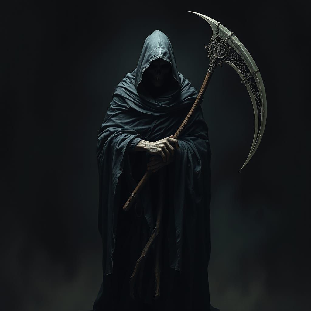 Dark Gothic Reaper in HR Giger Inspired Style