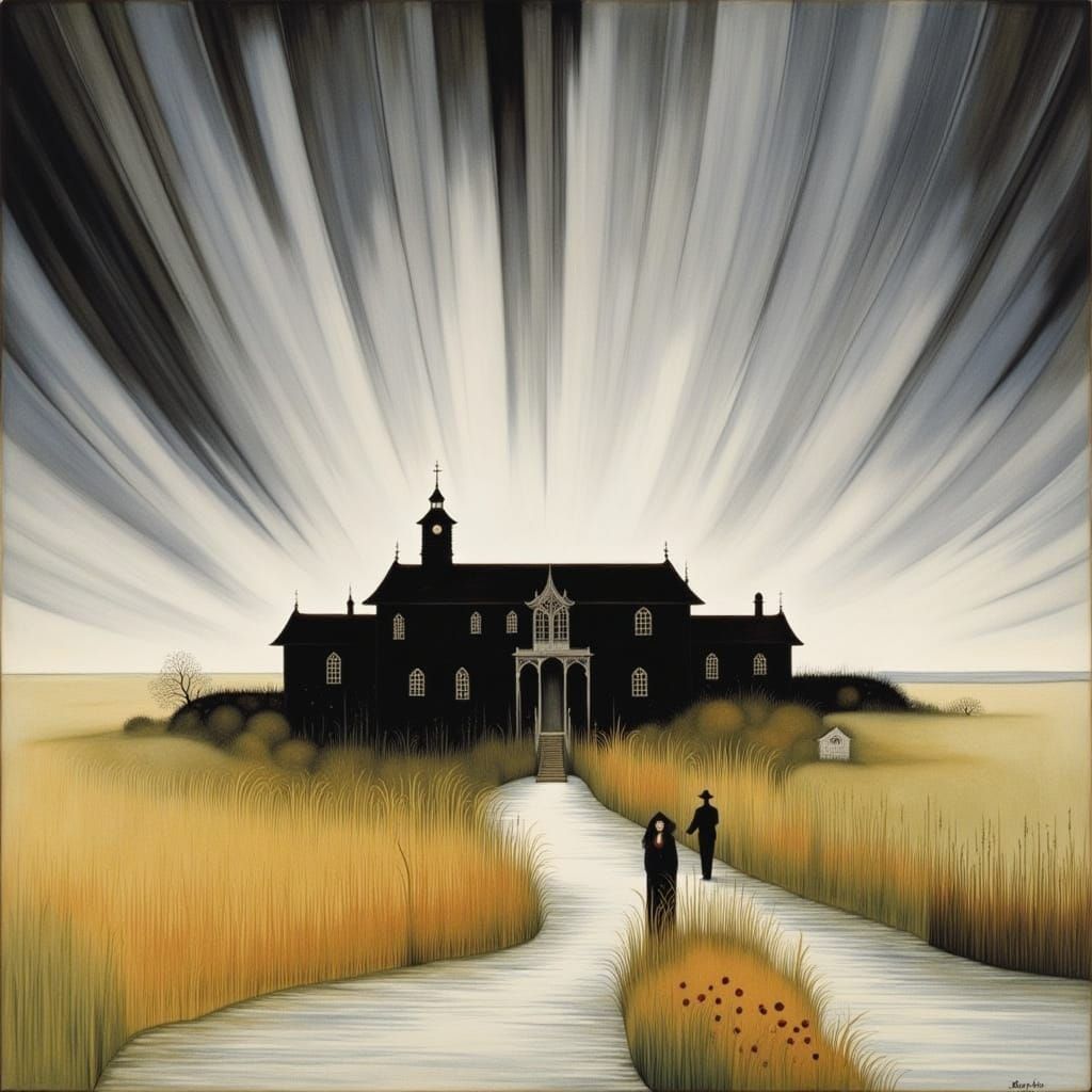 Vibrant Enchanted Realm in Whirling Vortex