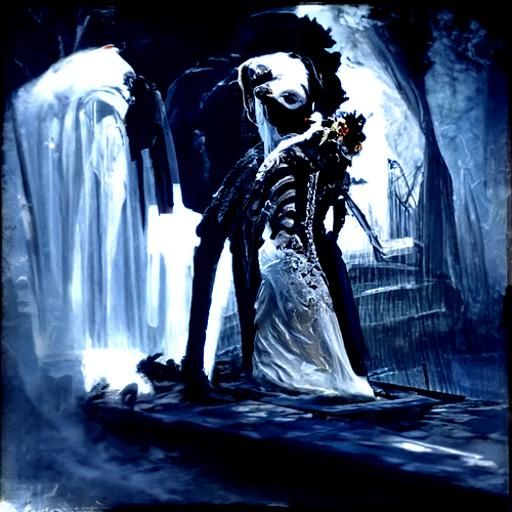 Corpse Bride in Gothic Horror Style