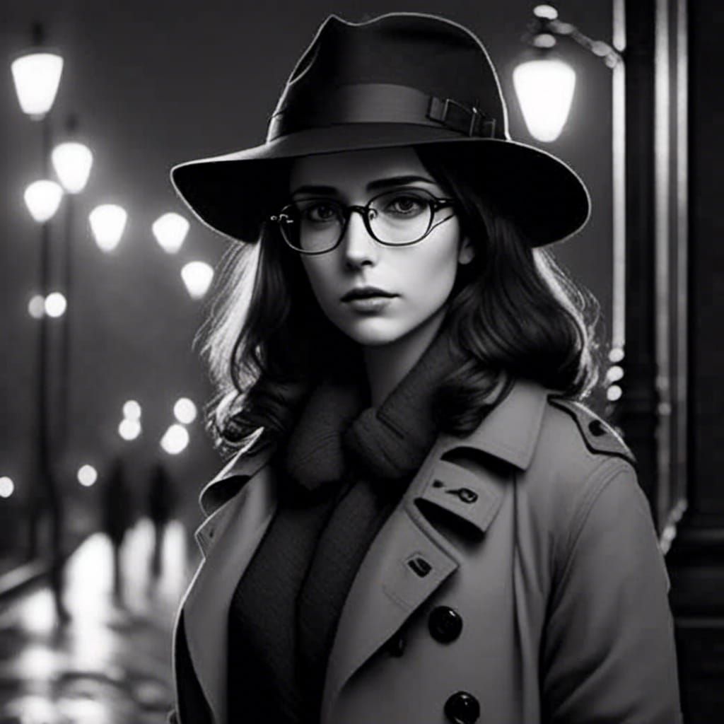 Noir Detective in Black and White