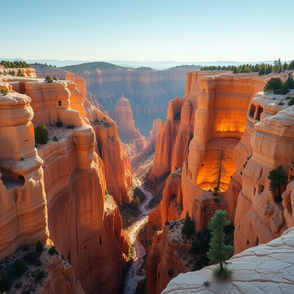 Grand Canyon in Vibrant Topaz, Jade Trees