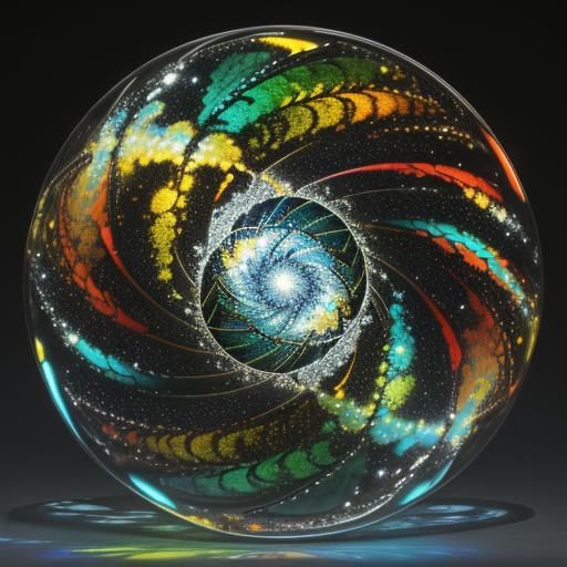 Photorealistic 3D Galaxies with Murano Glass Shards