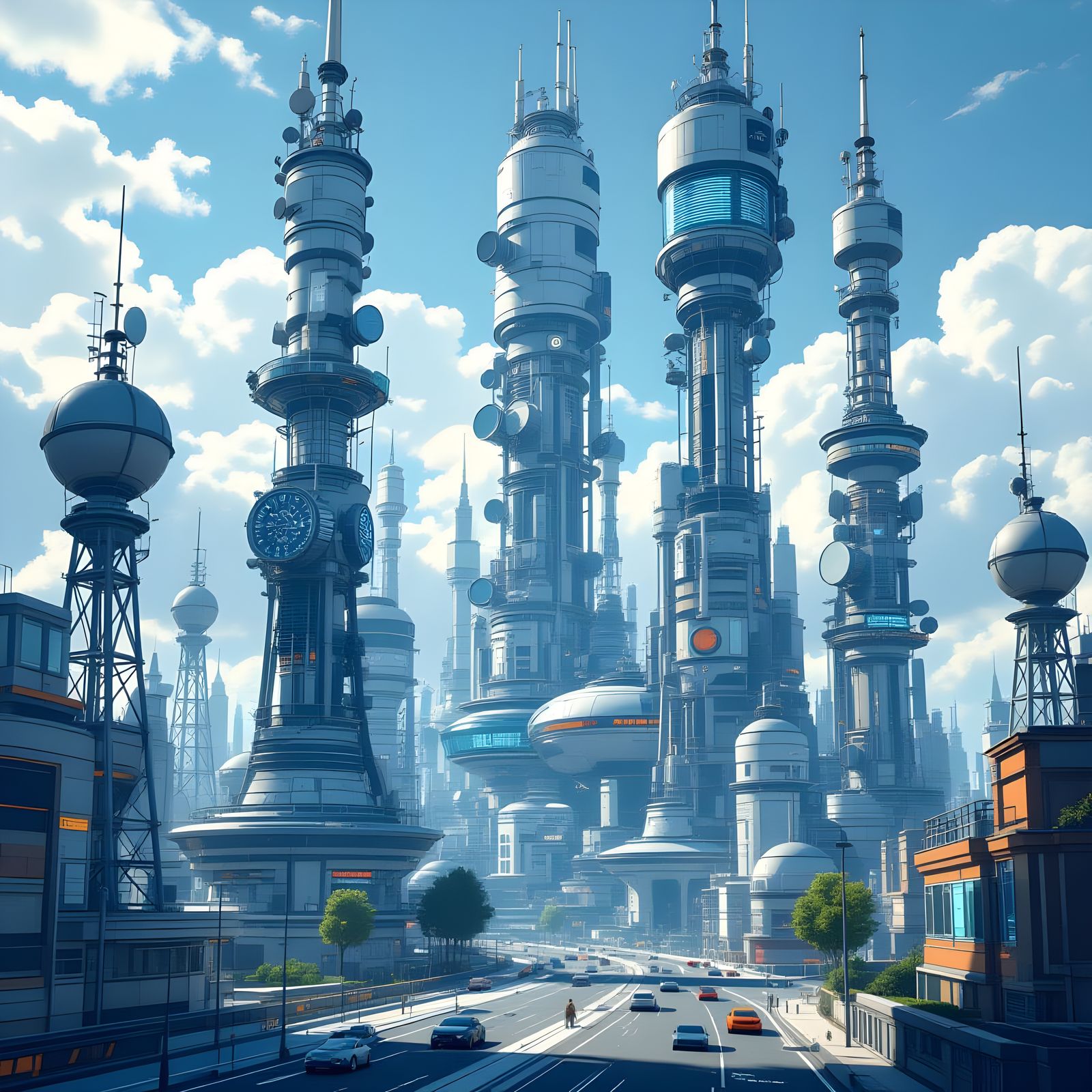 Retro-Futurist Smart City as Microwave Engineering