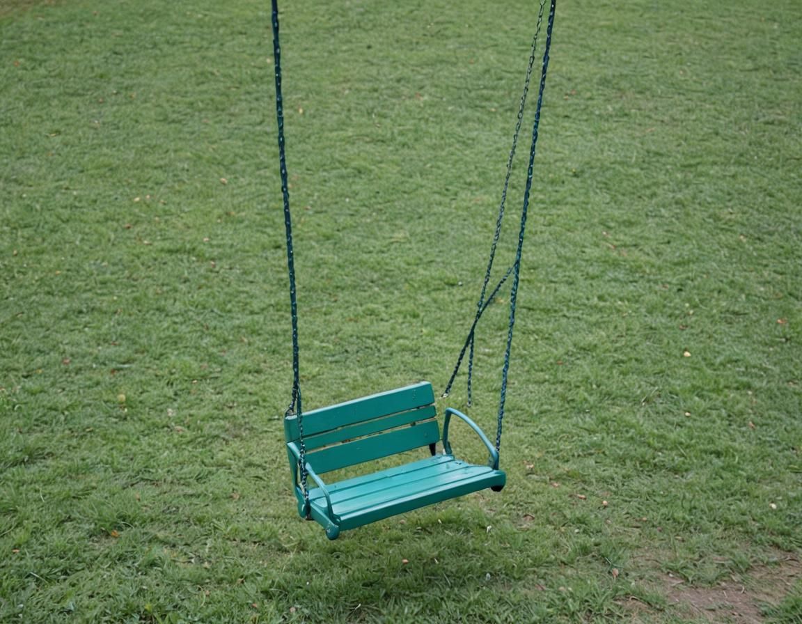 Abstract Blue-Green Swing: AI Art