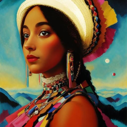 Abstract Painting in Kandinsky Style