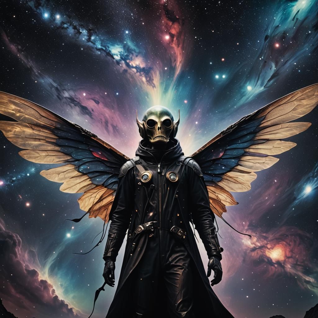 Space Alien Fairy in Edvard Munch Style