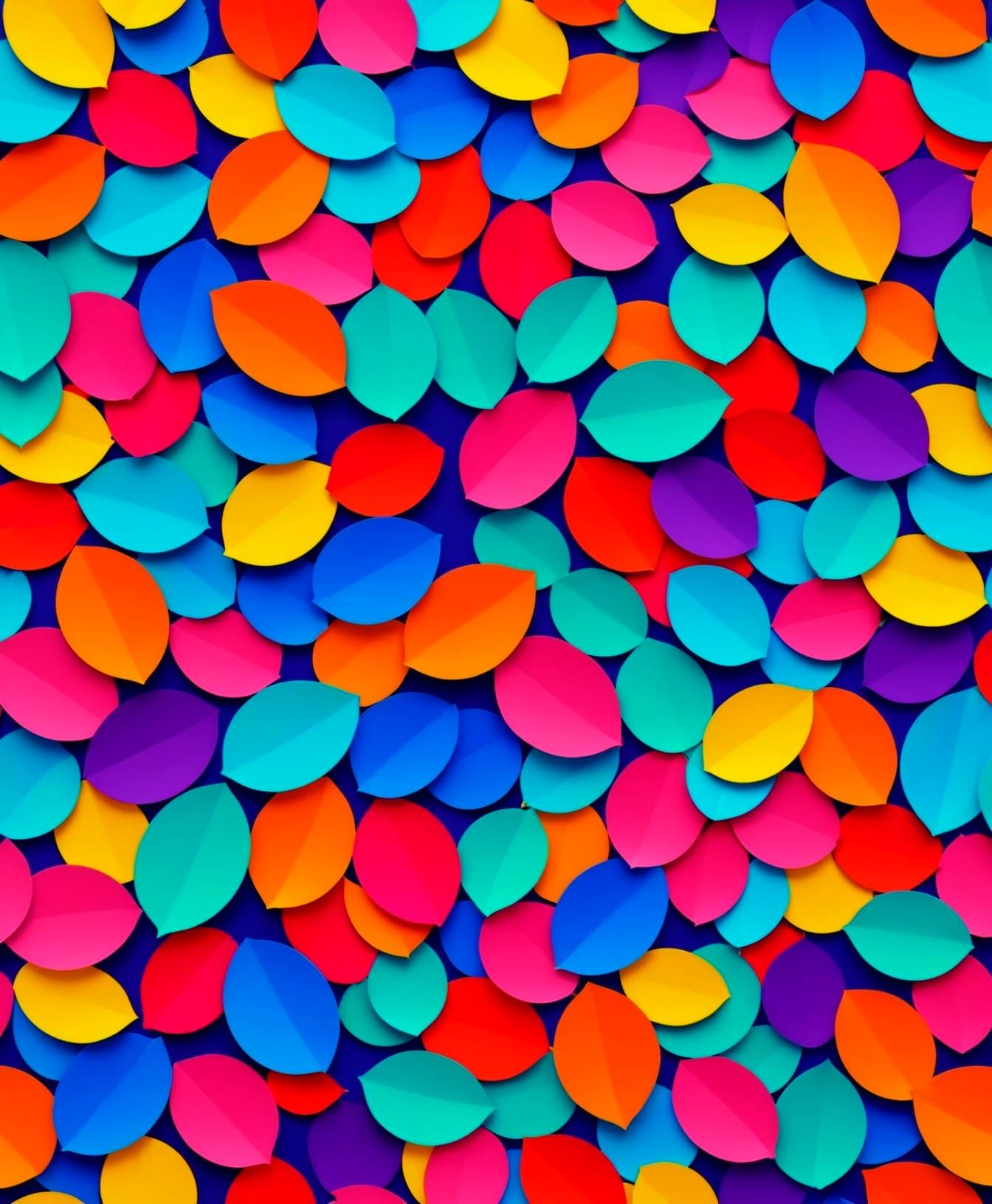 Vibrant Glitchcore Petals in Tactile Colour