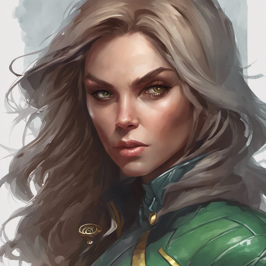 X-Men's Rogue: Hyperdetailed Portrait in Artgerm Style