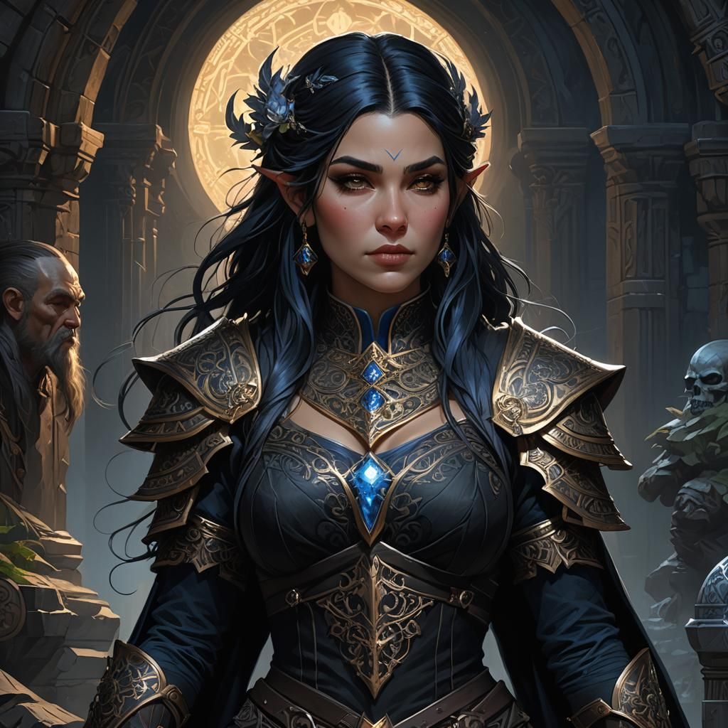 Epic Dwarven Necromancer in Dramatic Lighting