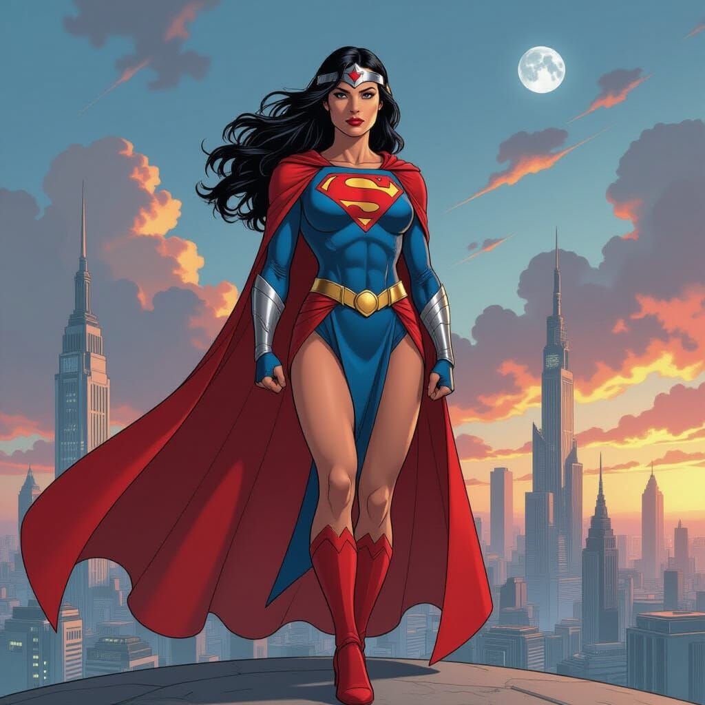 Lois Lane on New Krypton in Red and Blue Robes with House of...