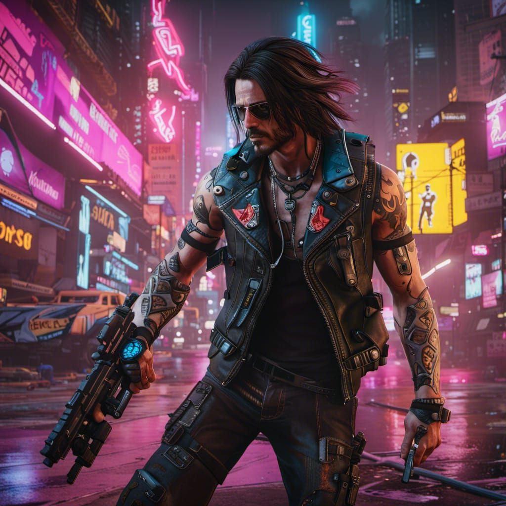 Johnny Silverhand: Detailed Matte Painting in Unreal Engine