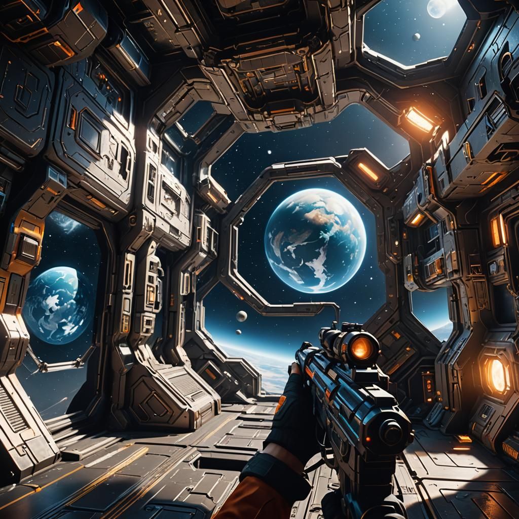 Random Objects in Space
3D Game Cinematic Feel, Epic 3D Videogame Graphics, Intricately Detailed, 8K Resolution, Dynami...