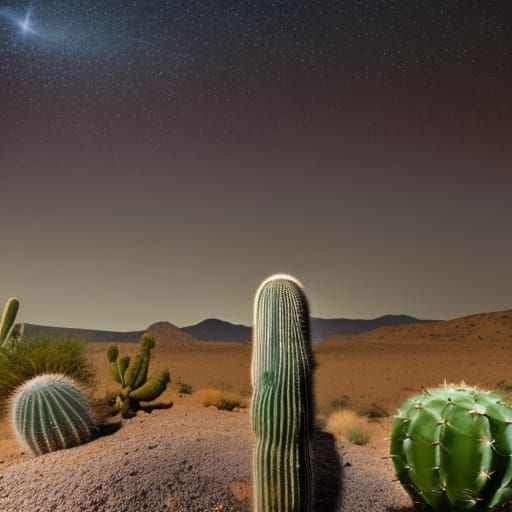 Desert Night Sky Long Exposure Photography