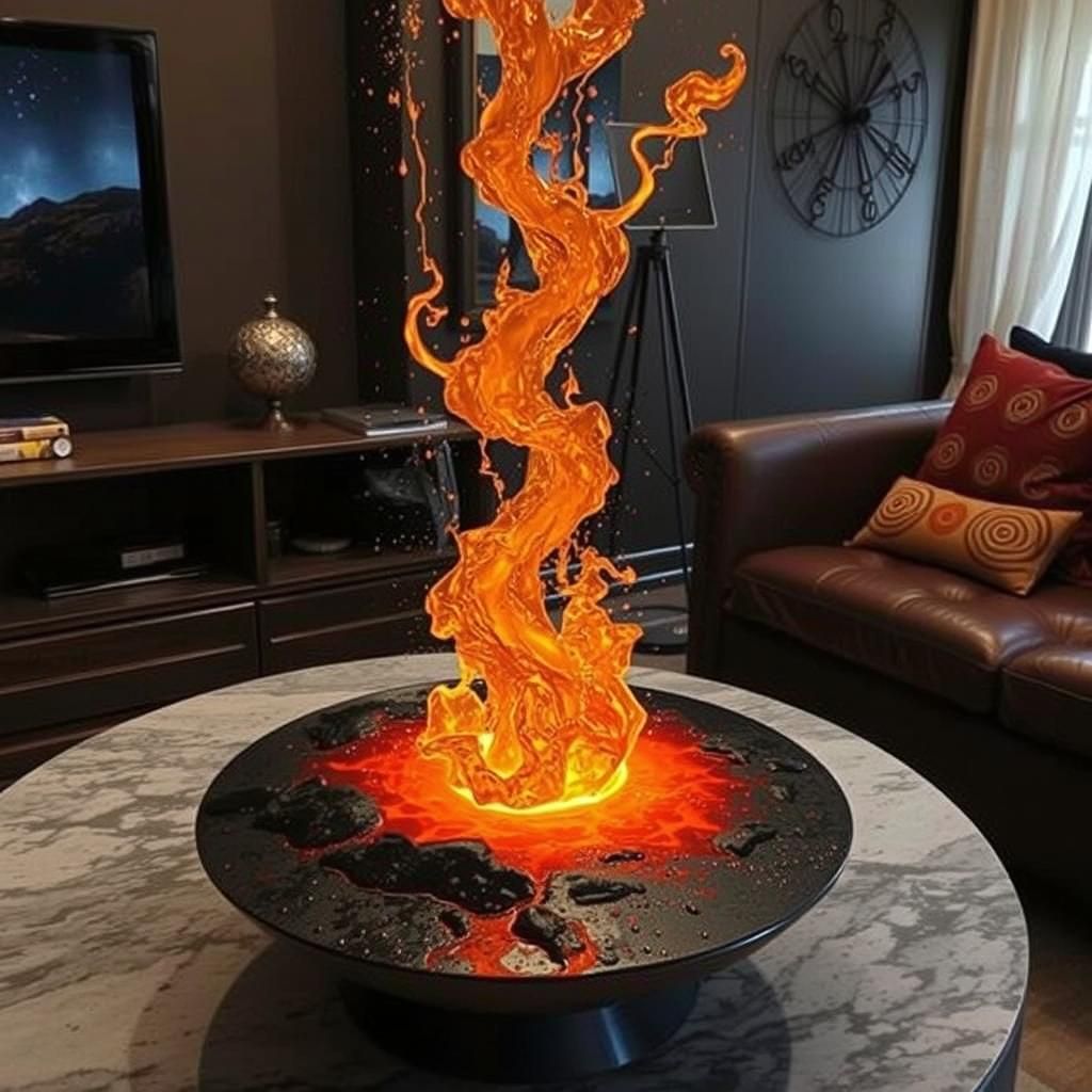 Magnetic Lava Lamp Table Fixture