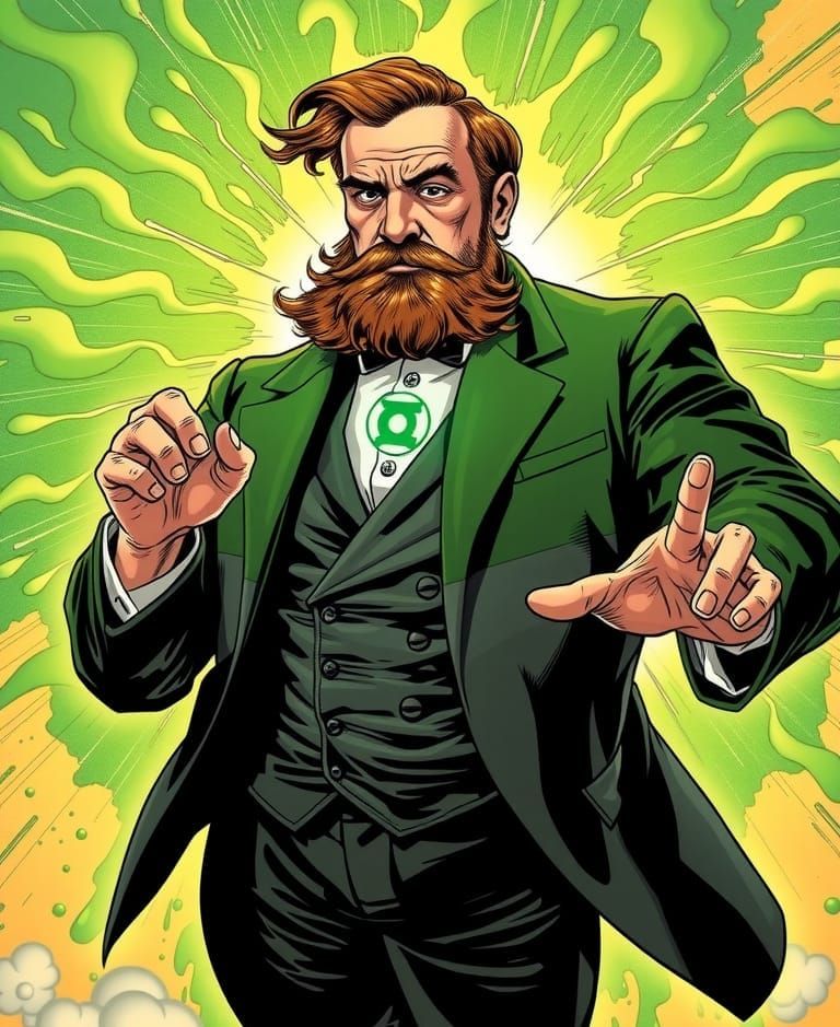 President James A. Garfield as a Green Lantern