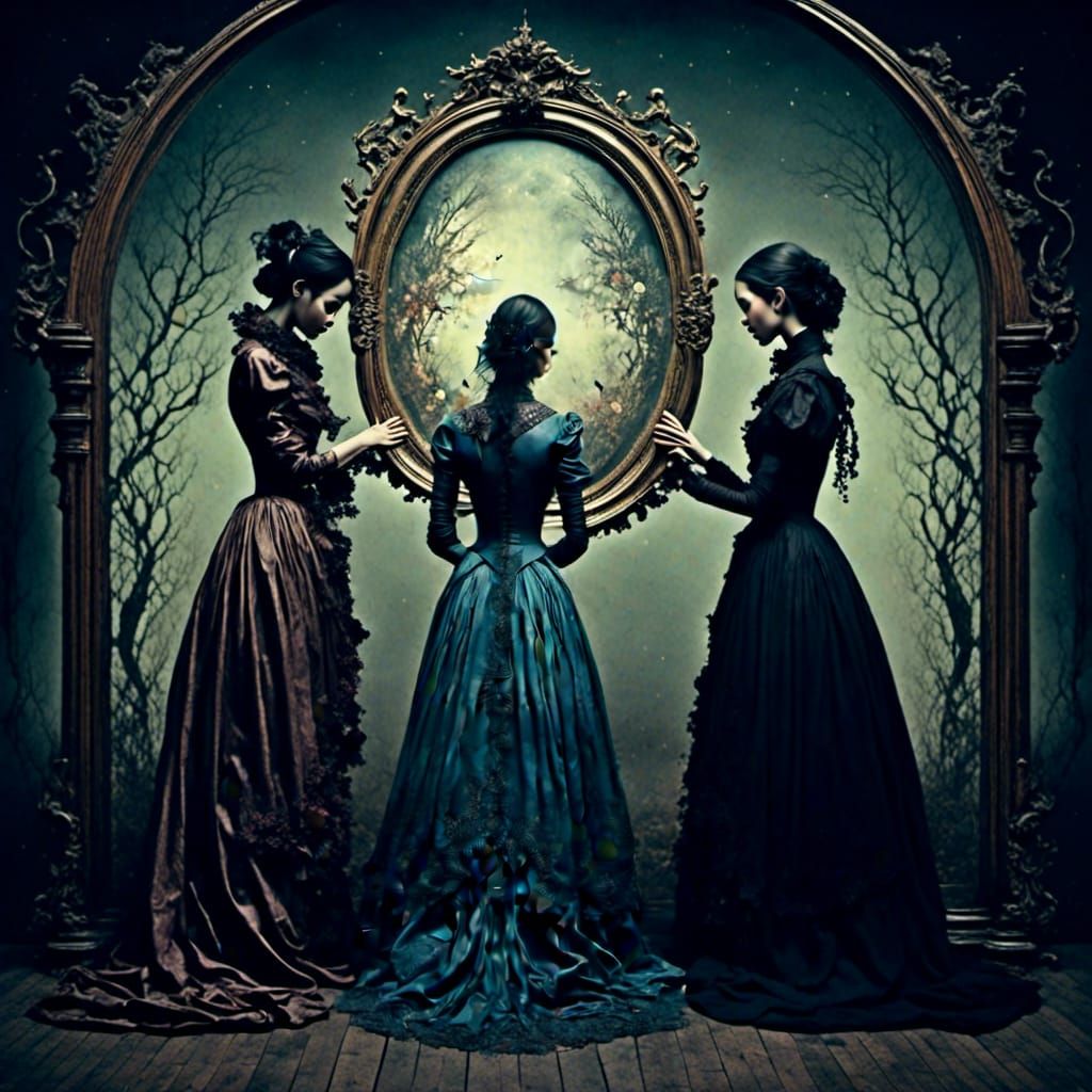 Haunted Victorian Death Photography in Gothic Style