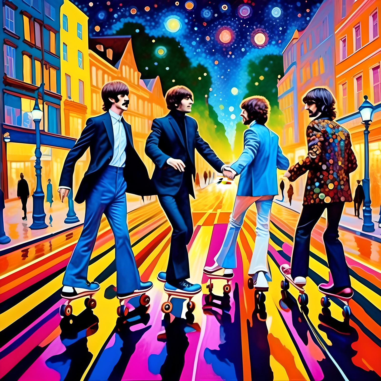 Abbey Road psychedelic roller disco