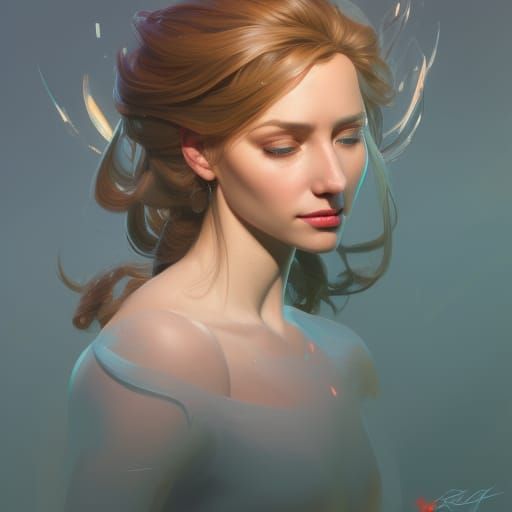 Elsa Portrait in Hyperdetailed Digital Art Style