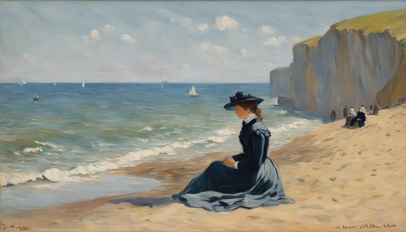 Portrait of Melanie on Le Tréport Beach, 1887