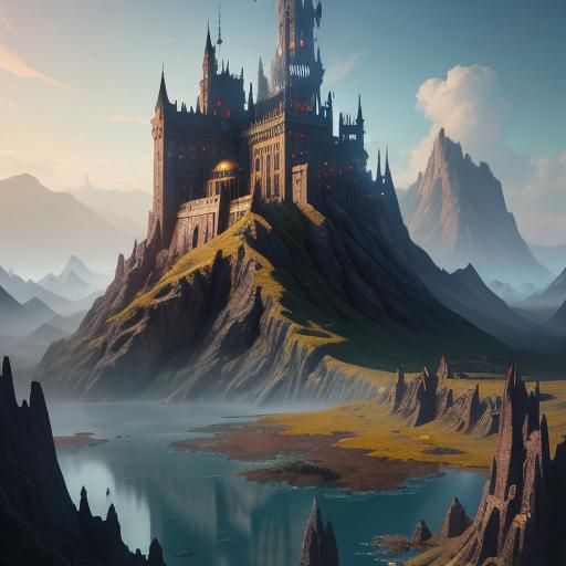 Fantastical Matte Painting in Deep Color