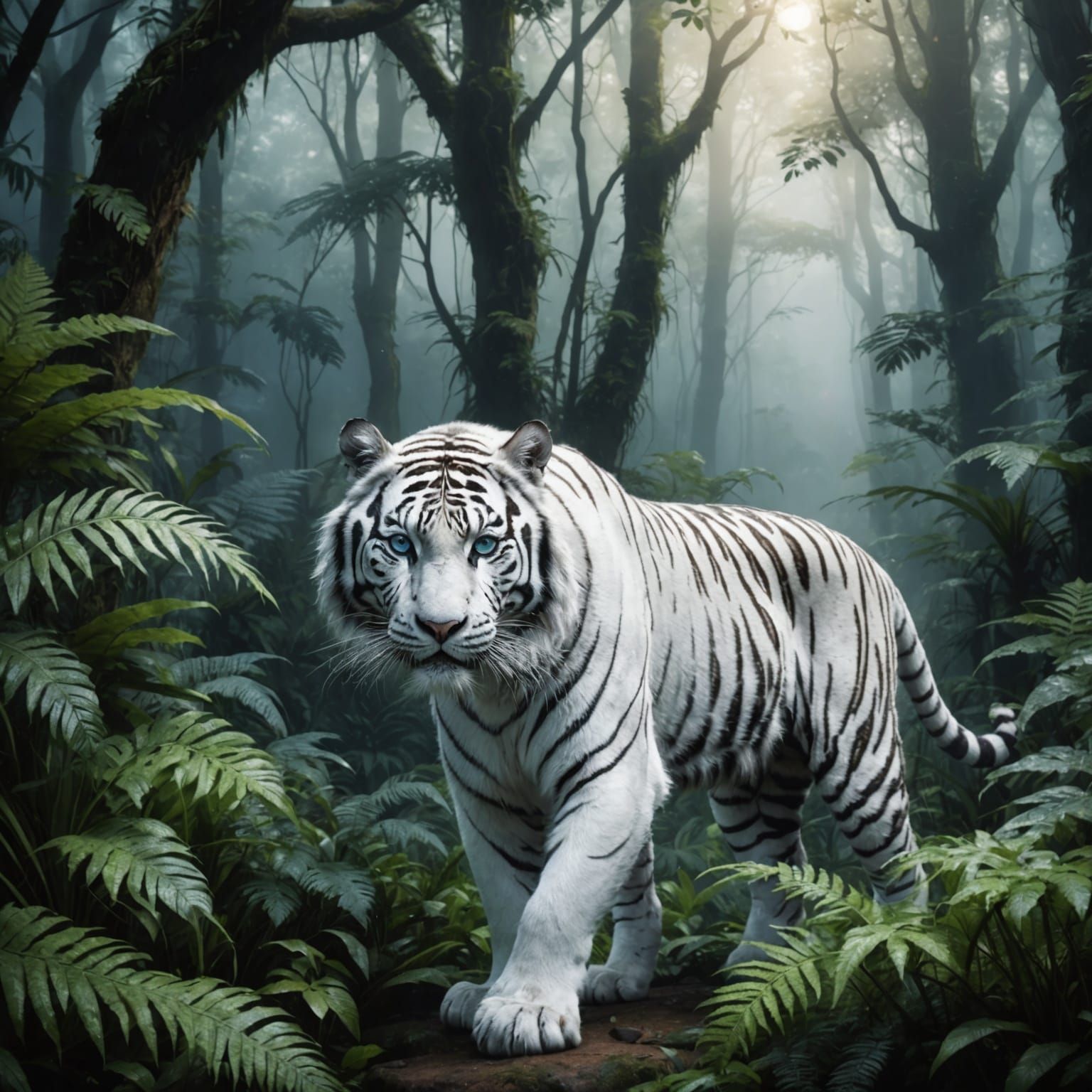 White Tiger in Misty Jungle, Anime Key Visual