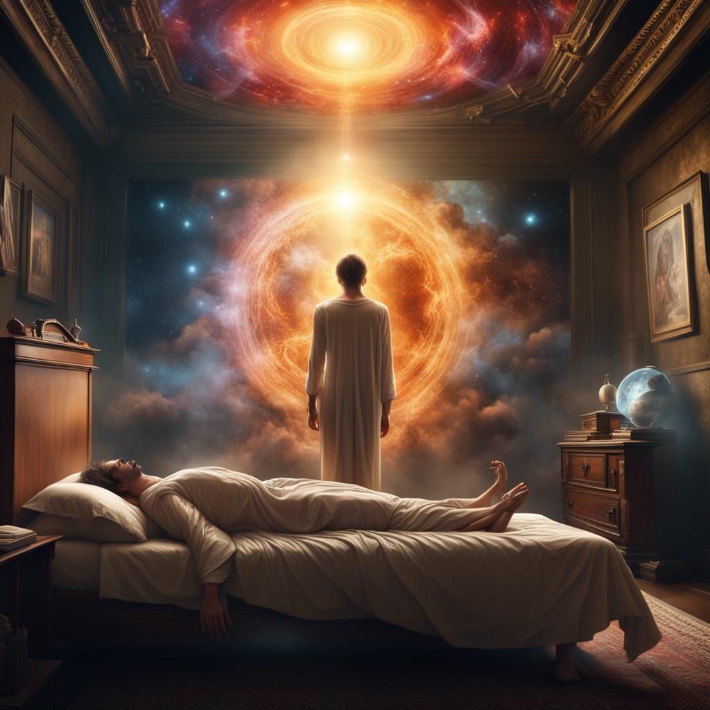 Hyperrealistic Astral Projection in Digital Matte Painting