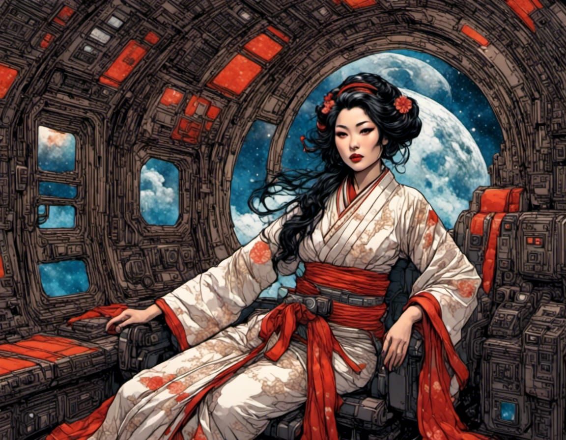 Spacer Geisha woman ,,,,’: