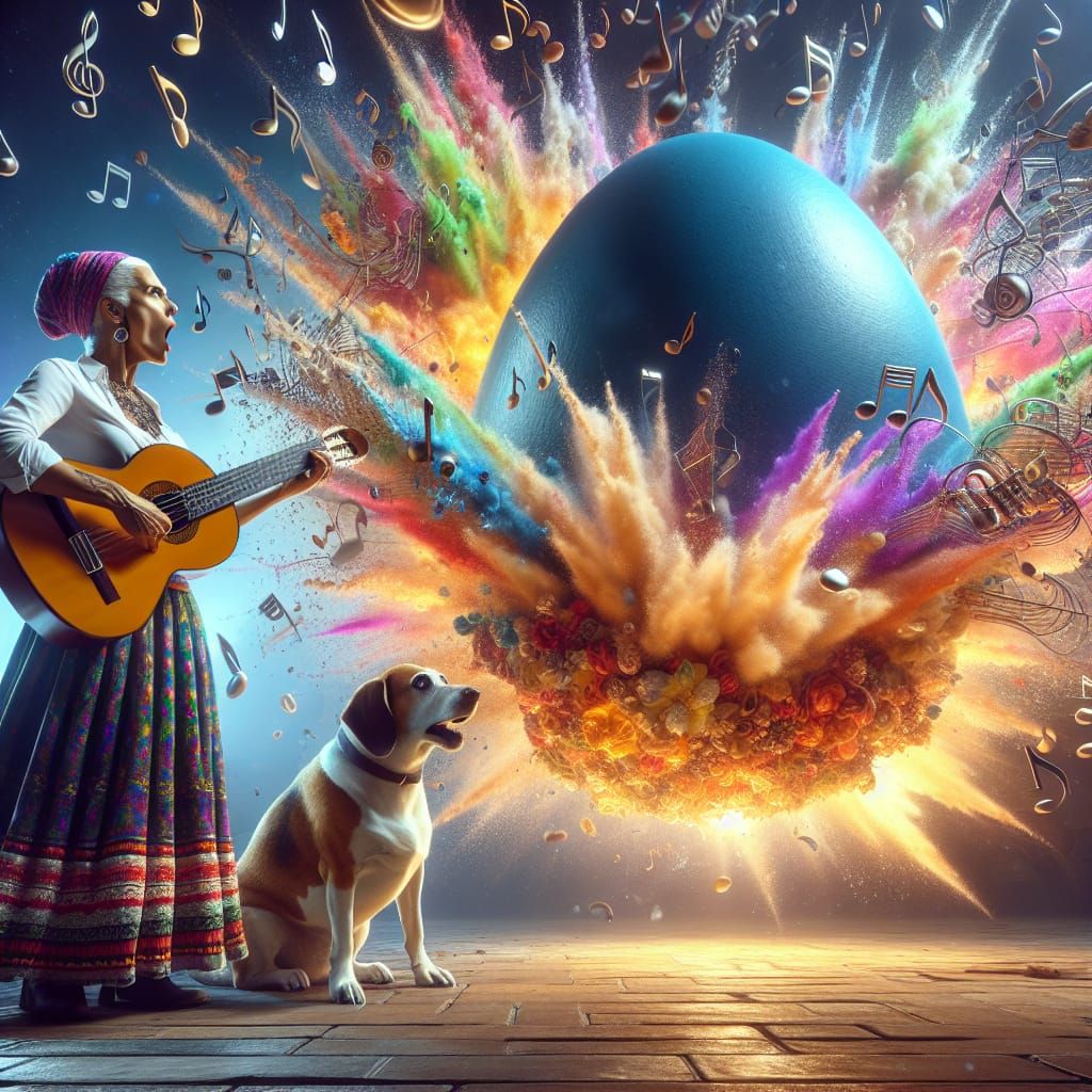 Exploding Fabergé Egg in Musical Splash