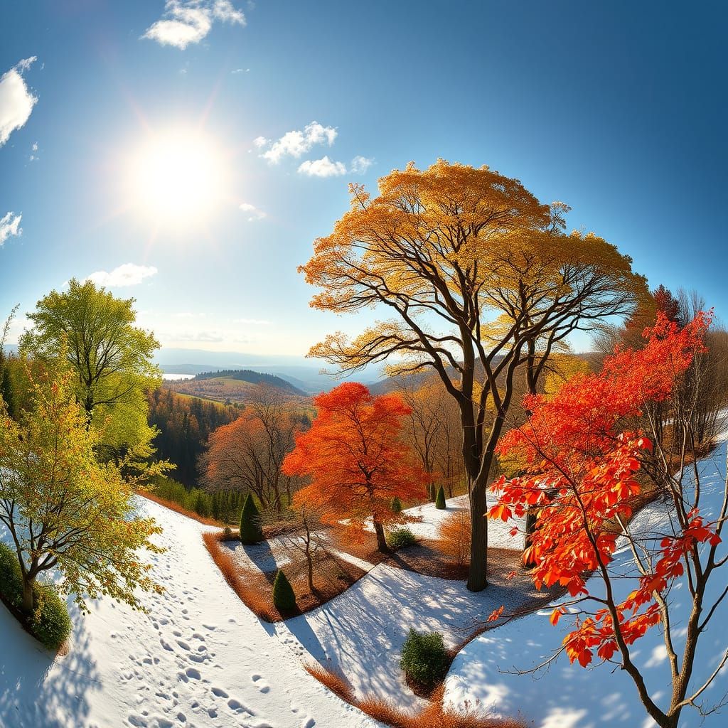 Panoramic Seasonal Landscape Cycle