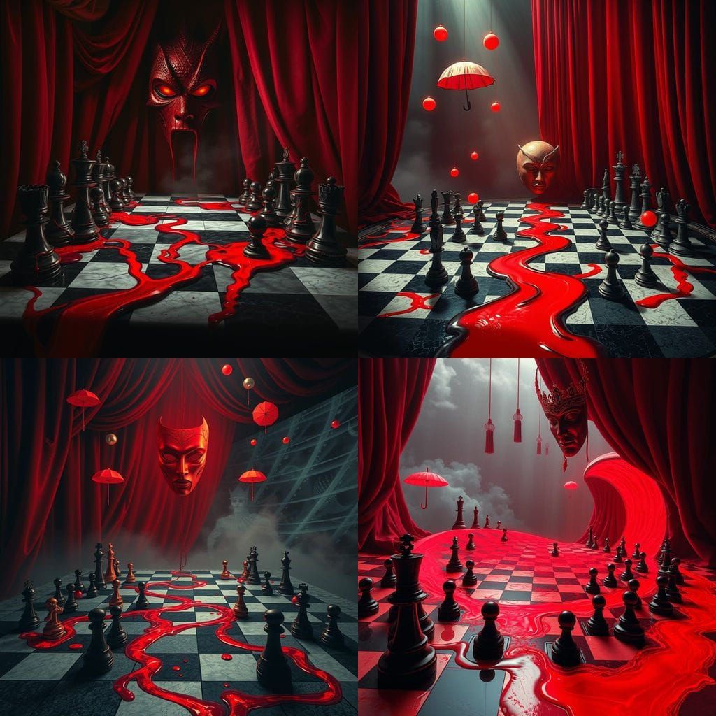 Crimson Chess of Eternity: Surreal Möbius Board