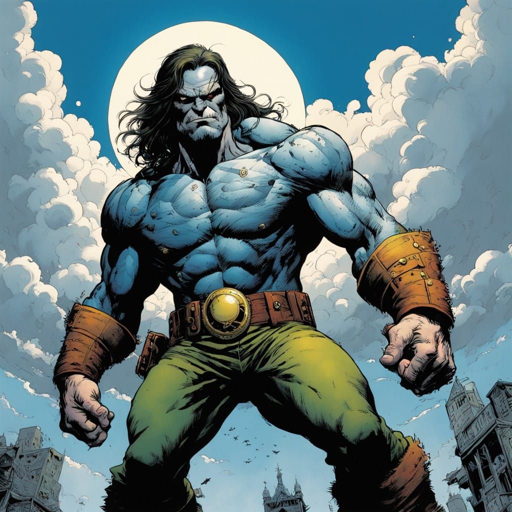 The Tale Comic Book Hero in Ethereal Glow