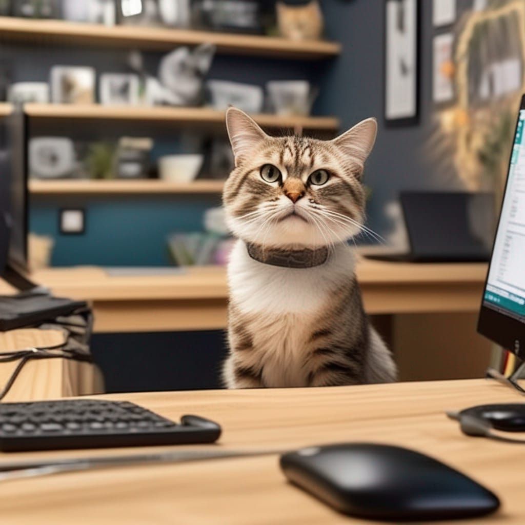 Cats Take on Human Jobs: Matte Painting