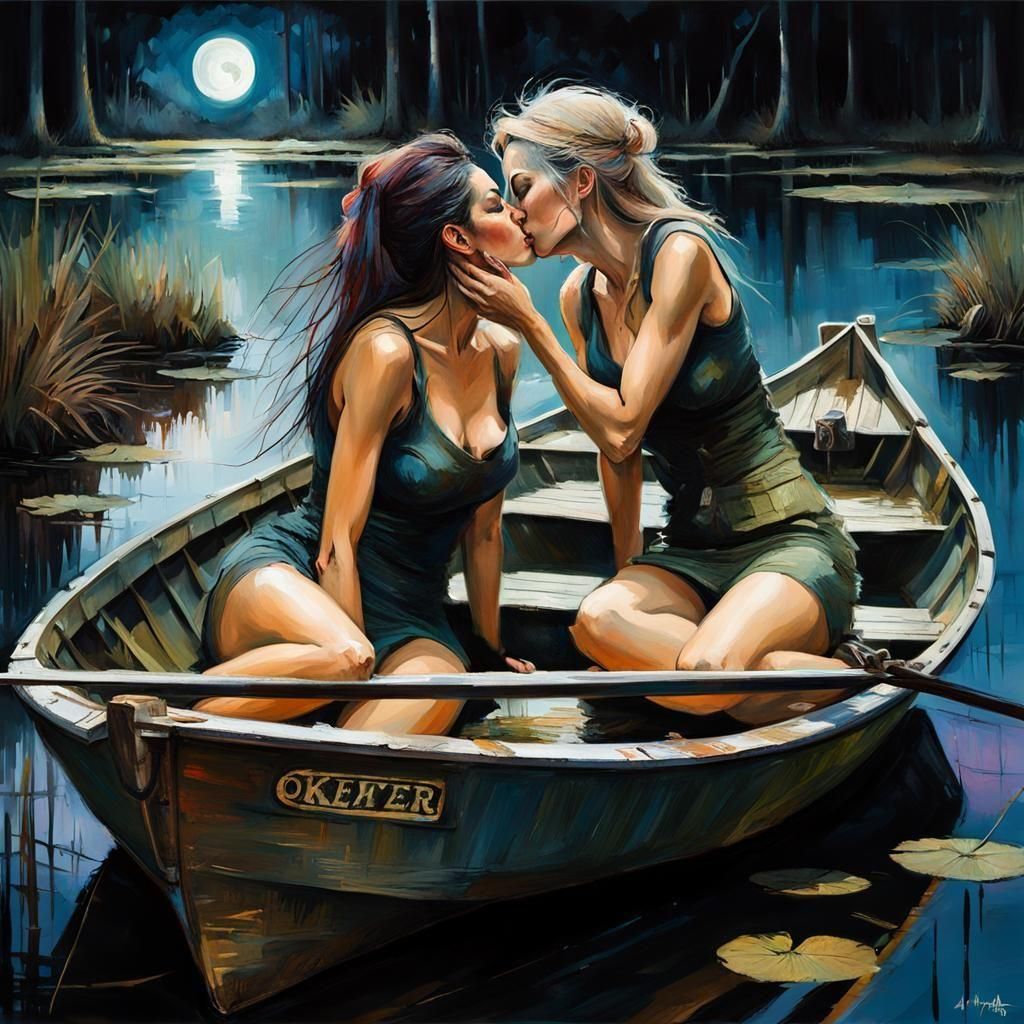 Swamp Rendezvous: Colorful Kiss in the Okefenokee