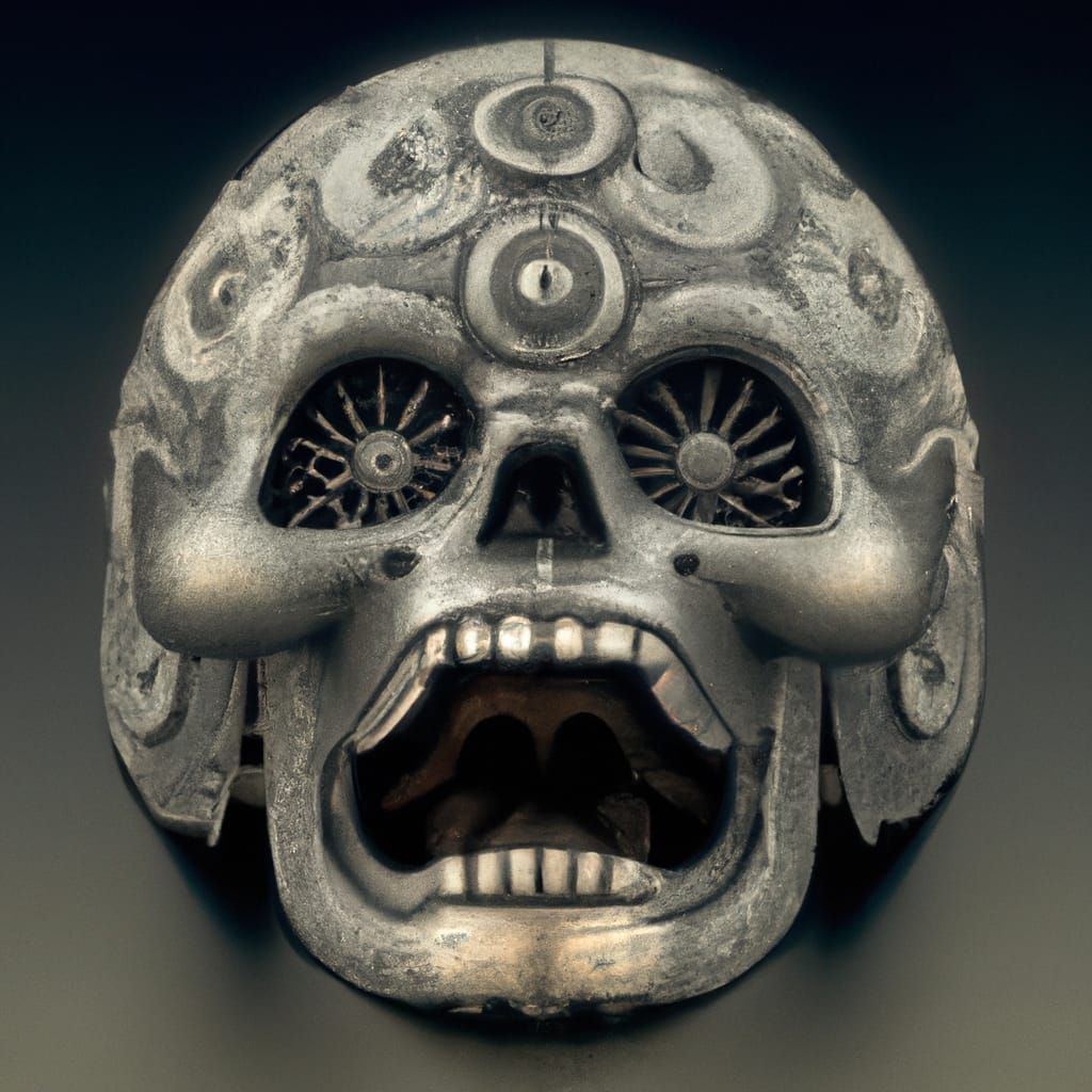 Fierce Aztec/Mayan Skull Helmet