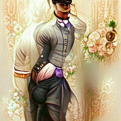 Victorian-Era Gentlemen in Loving Embrace