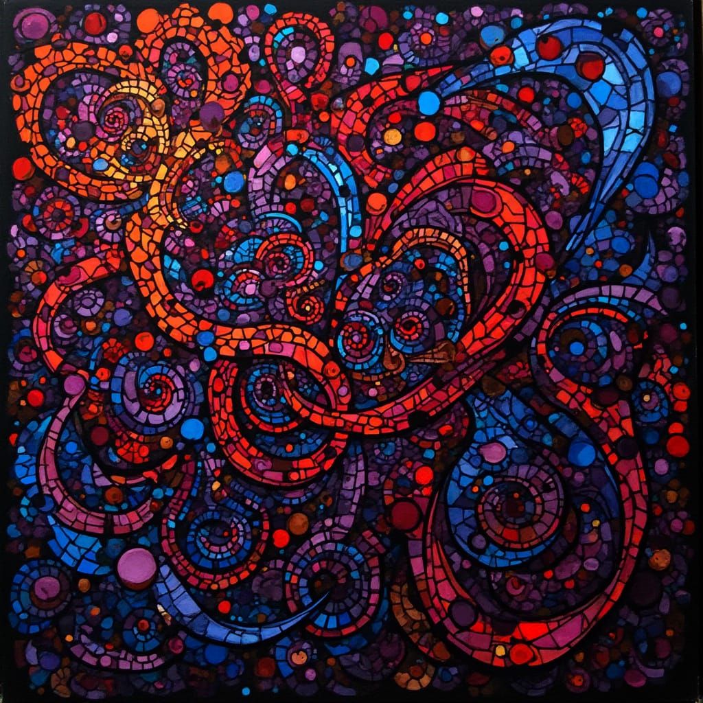 Psychedelic Kaleidoscope of Swirling Stained Glass