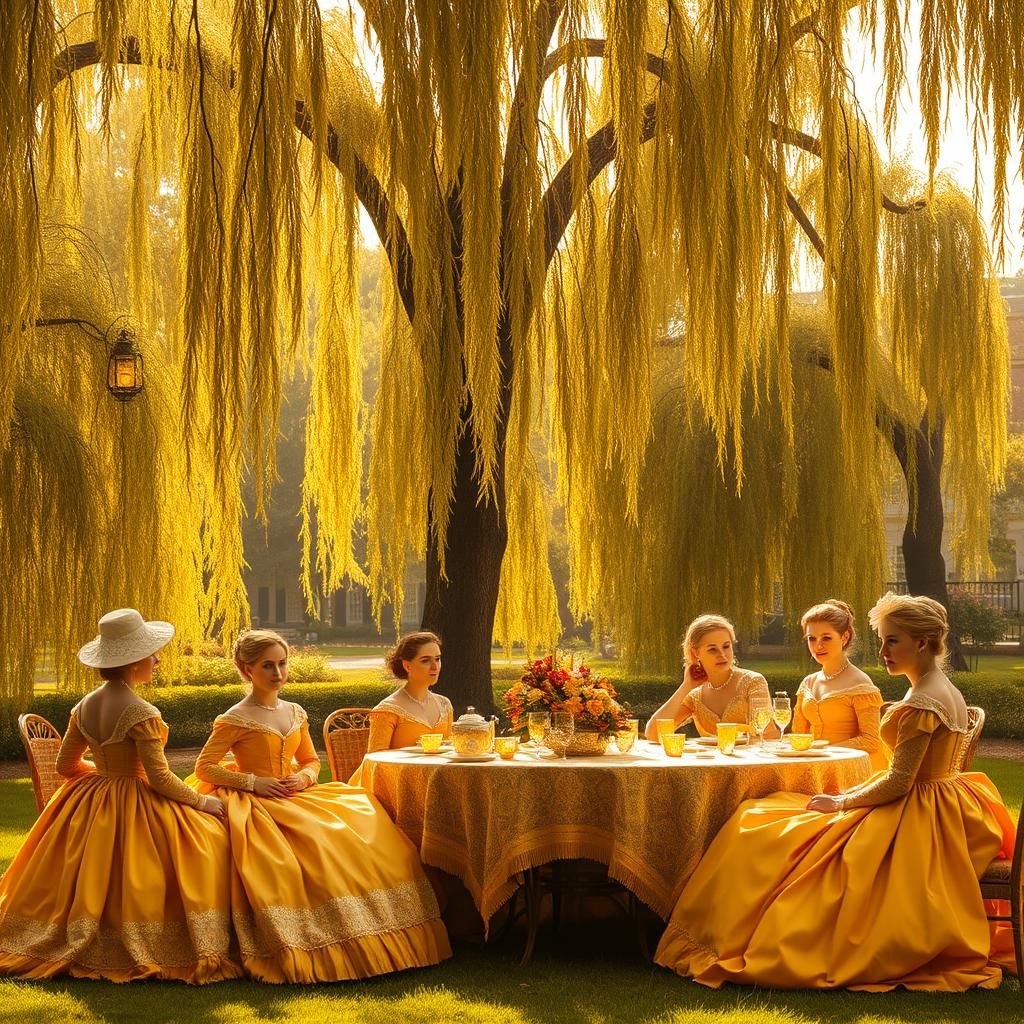 Golden Antebellum Tea Party in Mississippi
