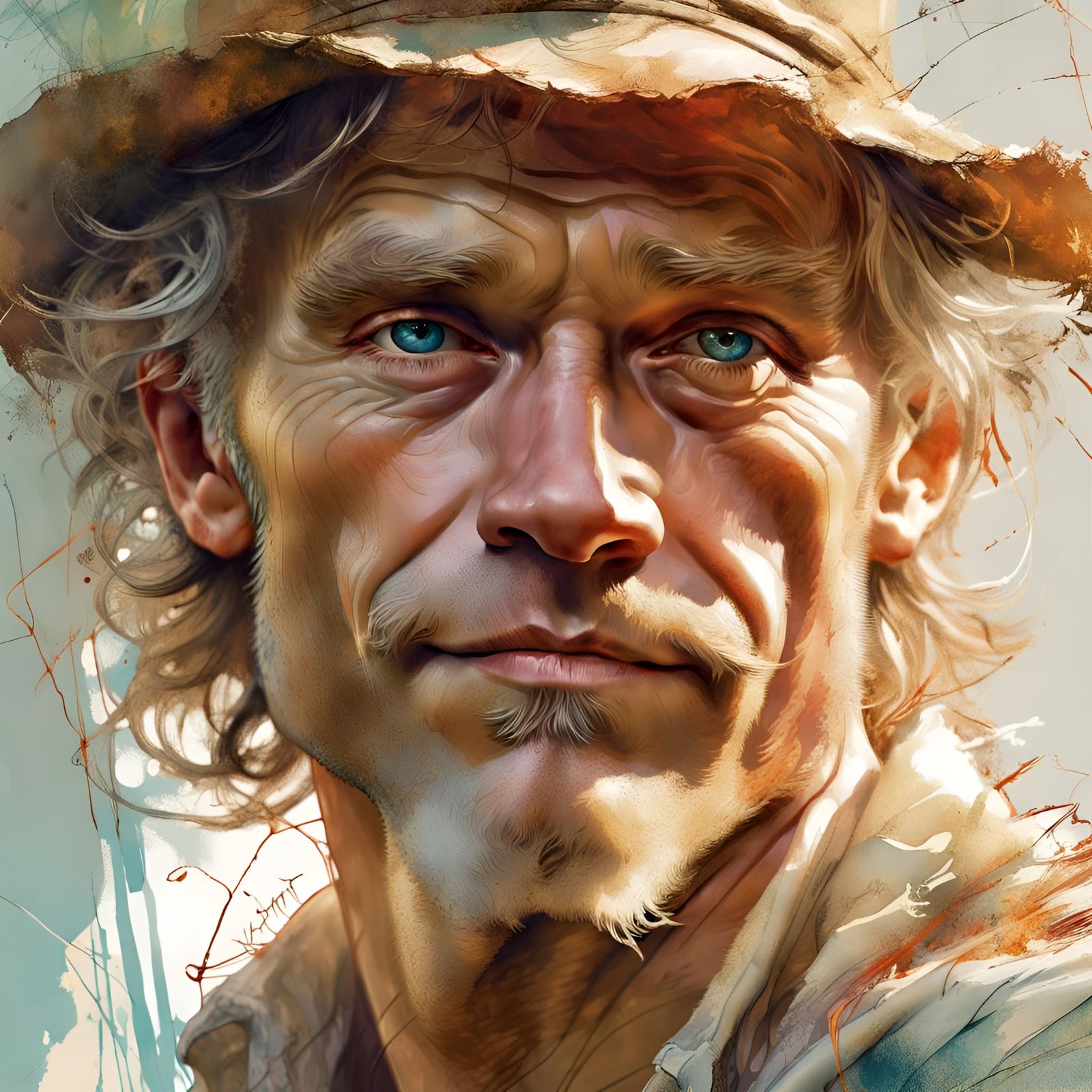 Detailed Portrait Inspired by Renaissance Masters