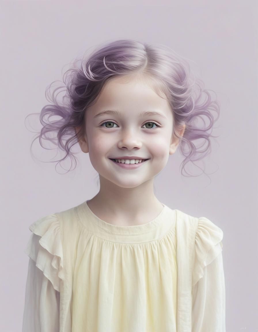 Ethereal Portrait of a Girl in Minimalist Style