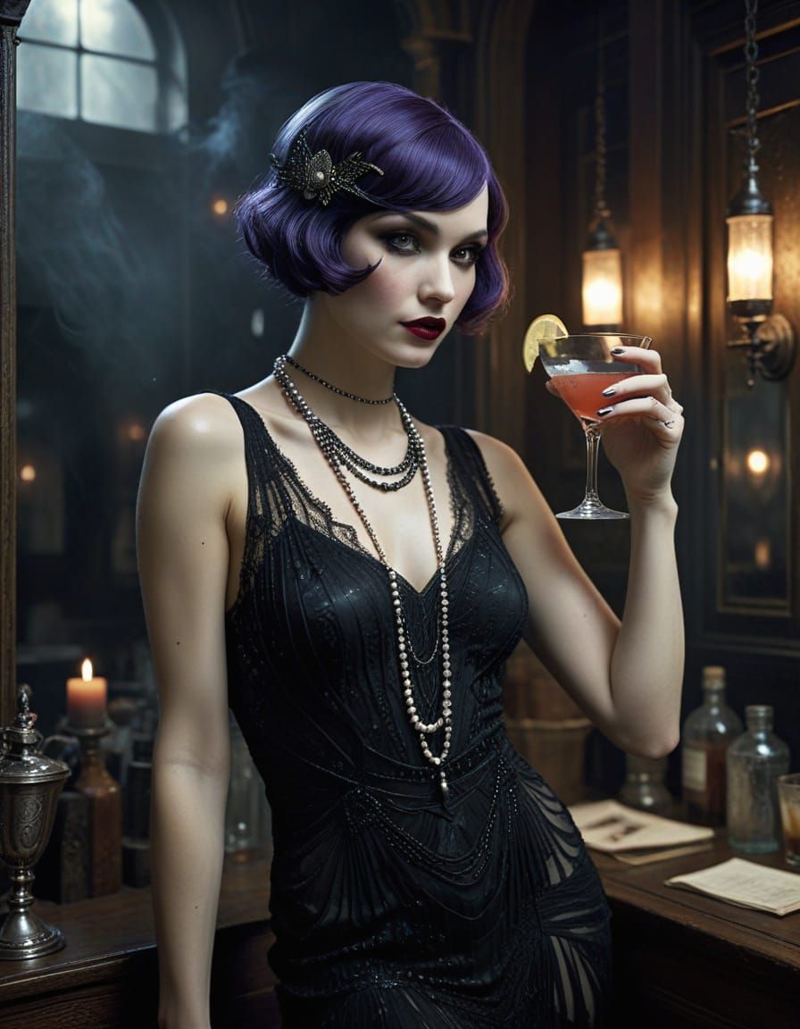 Flapper Ghost in Speakeasy: Art Deco Dark Fantasy