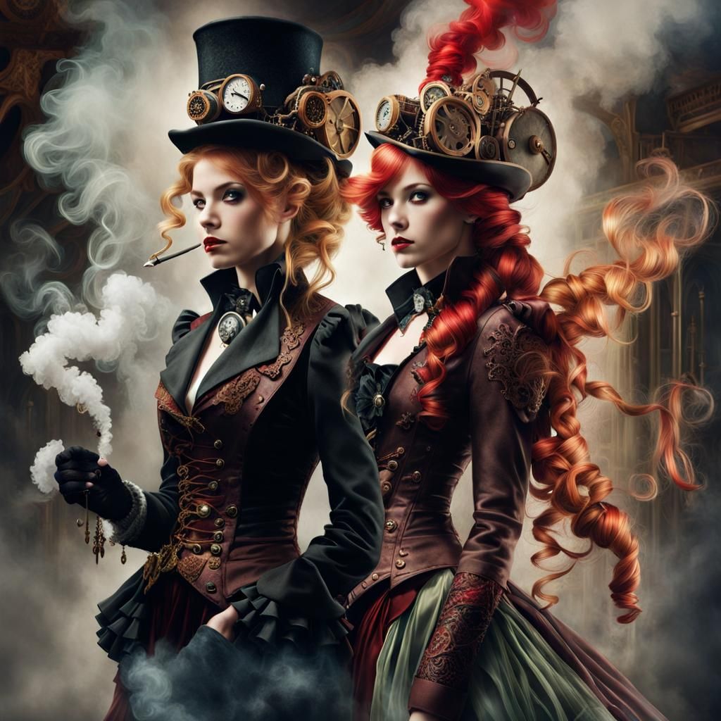 Steampunk Twin Sisters: Duality in Fantasy